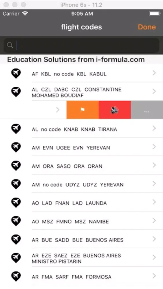 flight codes سکرین شاٹس