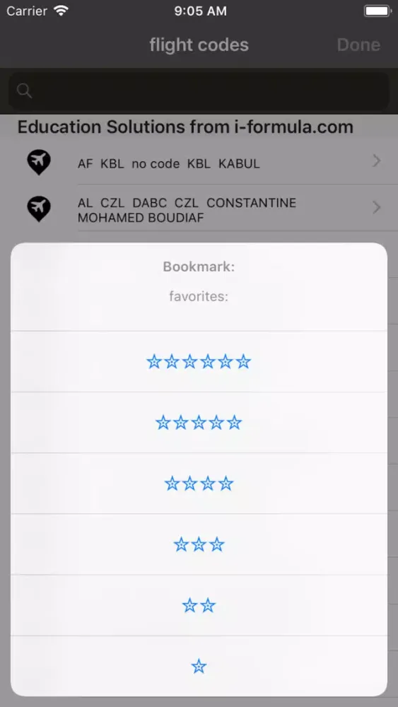 flight codes سکرین شاٹس