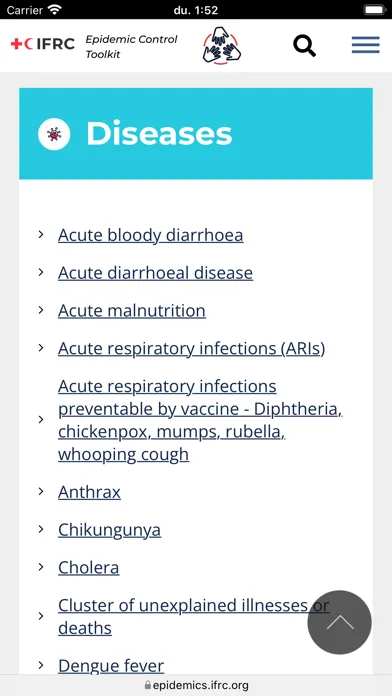 Capturas de tela do Epidemic Control Toolkit