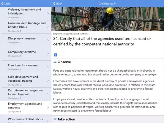 Eliminating and Preventing Forced Labour: Checkpoints iPad 應用截圖