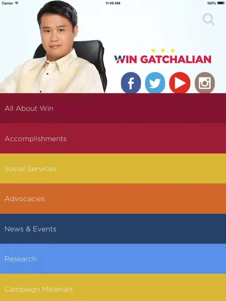 Zrzuty ekranu Win Gatchalian App iPad 