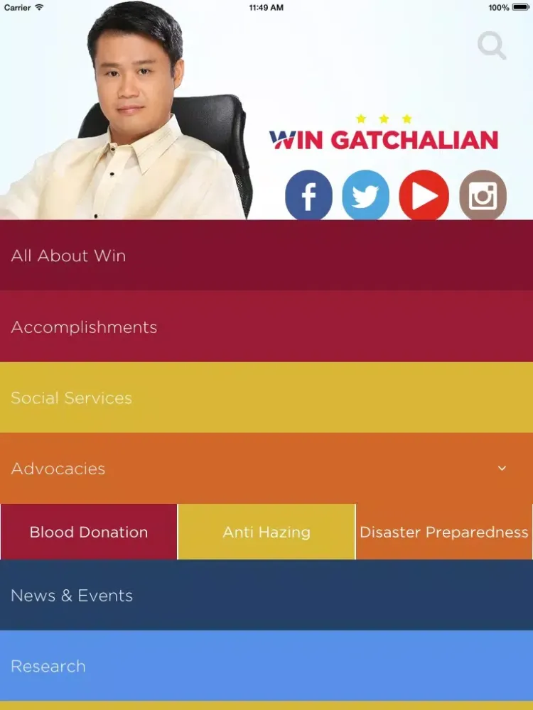 Zrzuty ekranu Win Gatchalian App iPad 