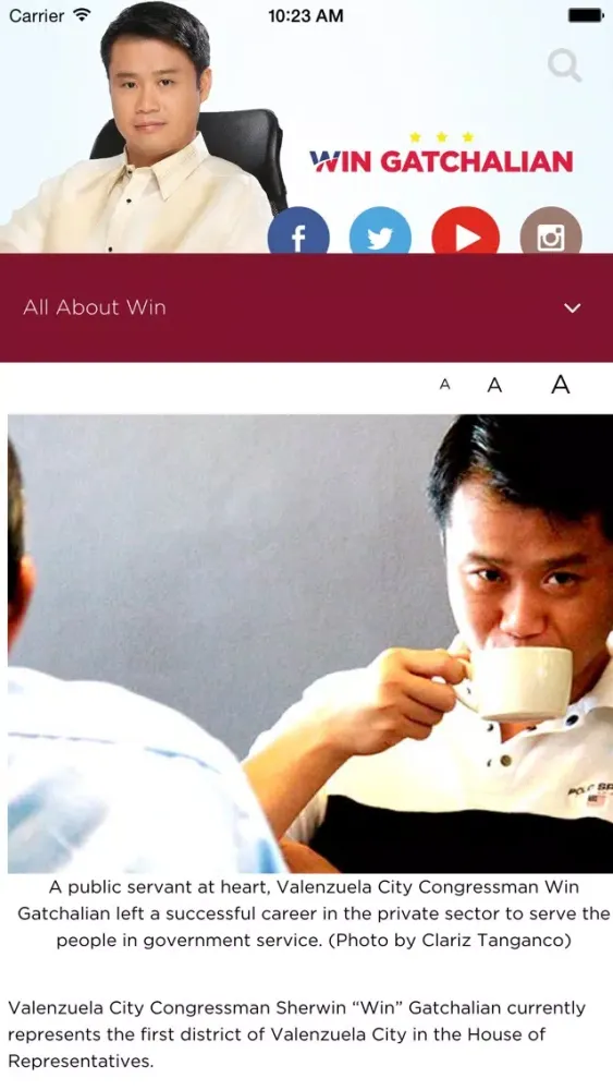 Zrzuty ekranu Win Gatchalian App