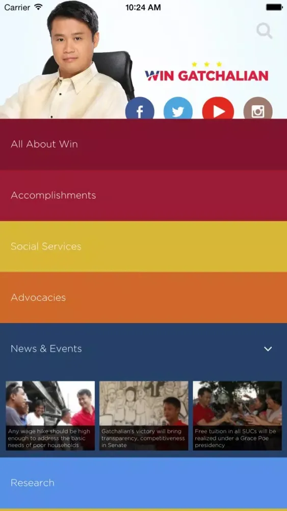 Zrzuty ekranu Win Gatchalian App