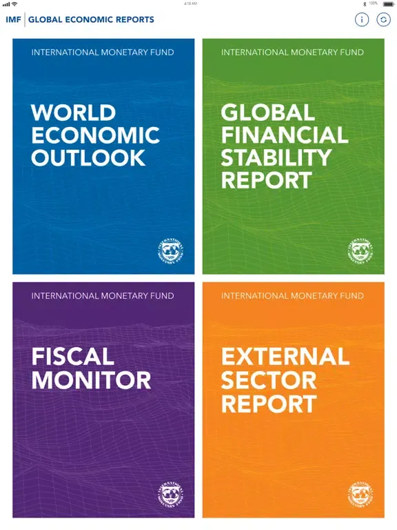 Captures d'écran de IMF Global Economic Reports iPad 