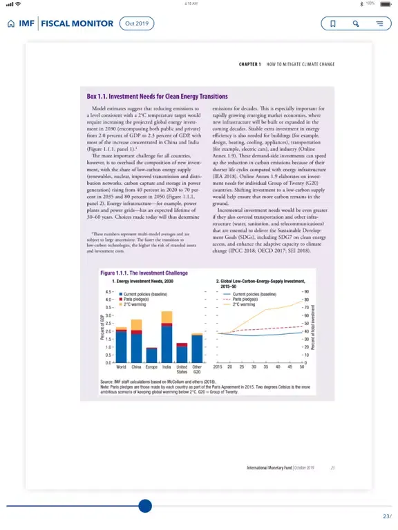 Captures d'écran de IMF Global Economic Reports iPad 