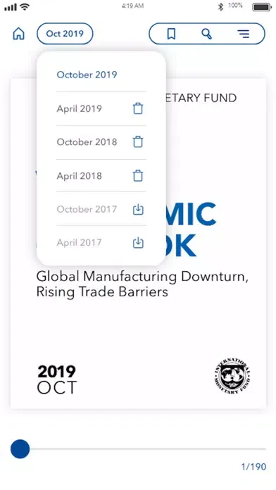 Captures d'écran de IMF Global Economic Reports