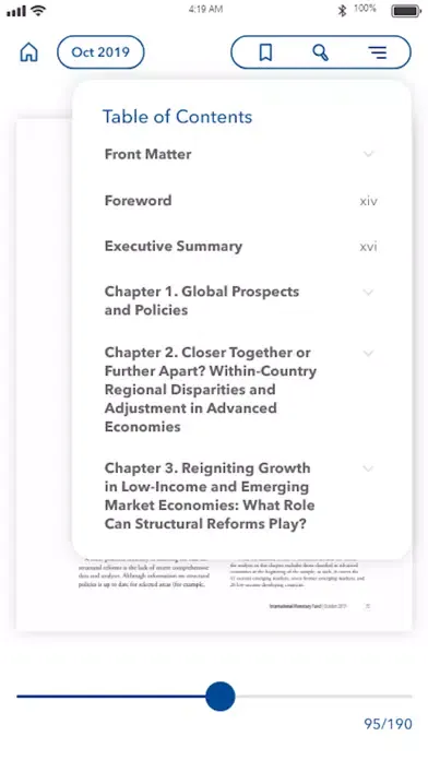 Captures d'écran de IMF Global Economic Reports