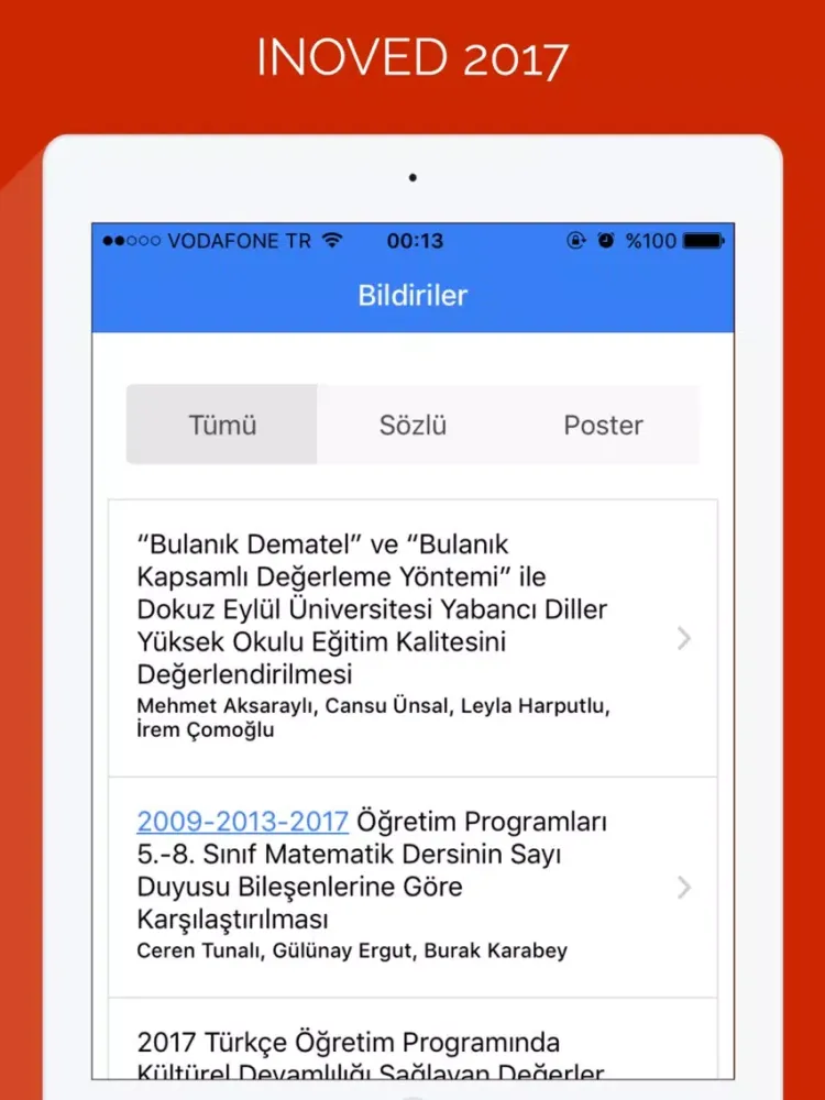 INOVED iPad  Ekran Görüntüleri
