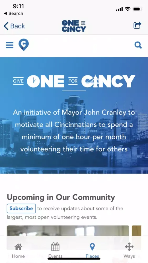 Tangkapan layar Give One For Cincy