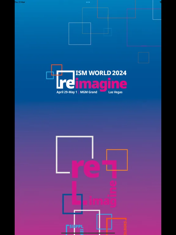 ISM Event App iPad  Screenshots