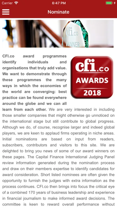 Tangkapan layar CFI.co