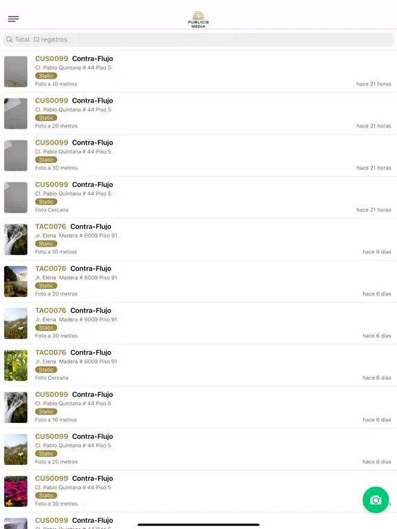Zrzuty ekranu Publicis repOOHrt Perú iPad 
