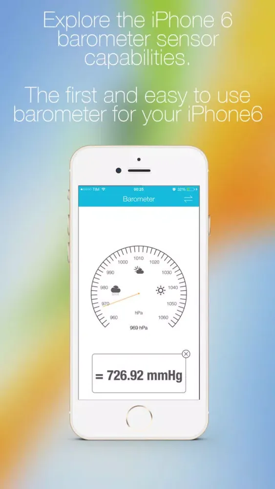 Barometer and Widget for iPhone6 and iPhone 6 Plus স্ক্রিনশট