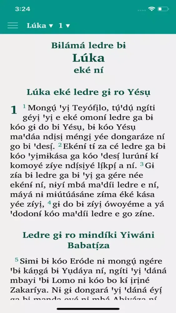 Capturas de tela do Baka Bible