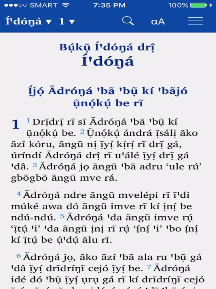 Tangkapan skrin Ayuuk Bible iPad 