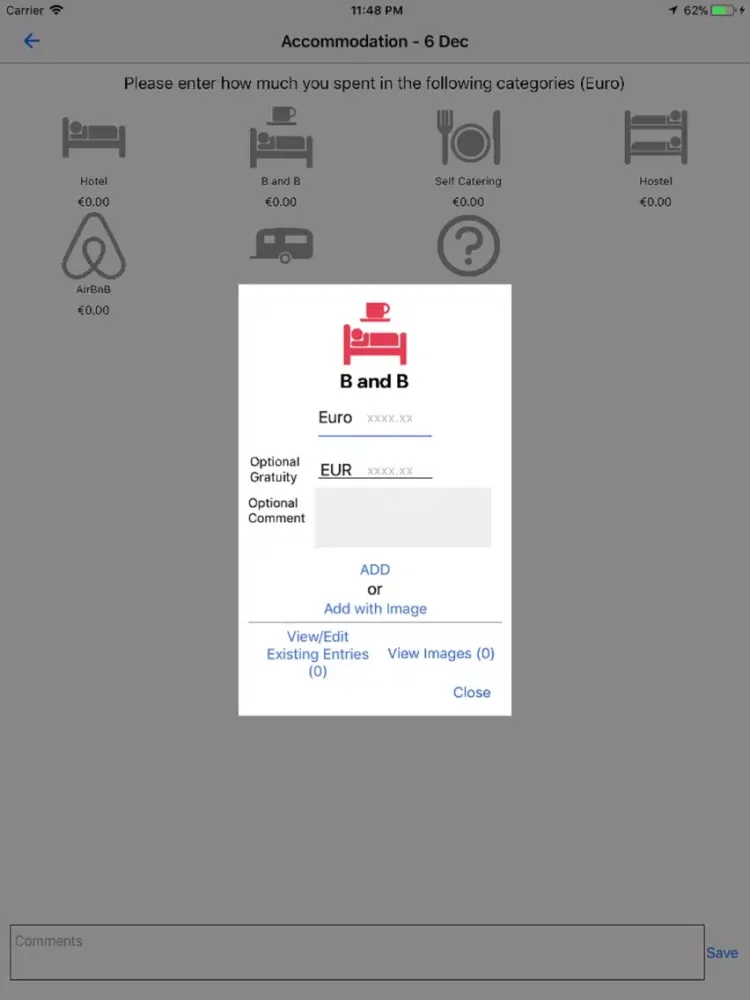 Travel Expense Ireland iPad  Screenshots