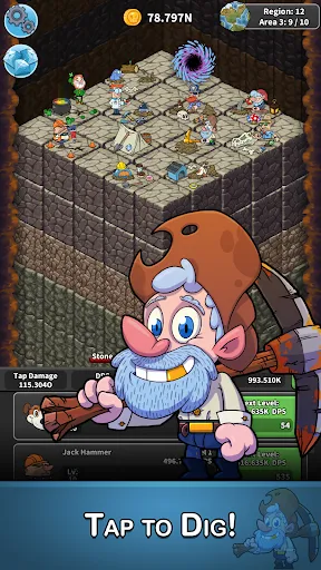 Captures d'écran de Tap Tap Dig: Idle Clicker Game