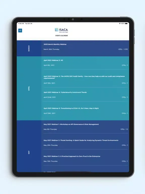 Скриншоты ISACA Silicon Valley Chapter iPad 