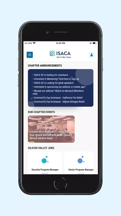 Скриншоты ISACA Silicon Valley Chapter