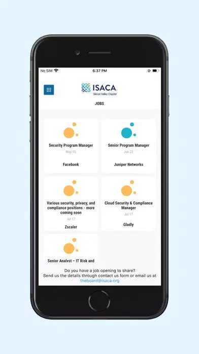 Скриншоты ISACA Silicon Valley Chapter