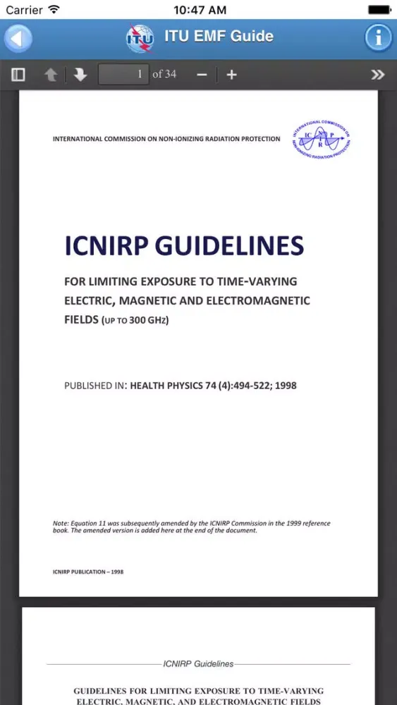 ITU EMF Guide স্ক্রিনশট