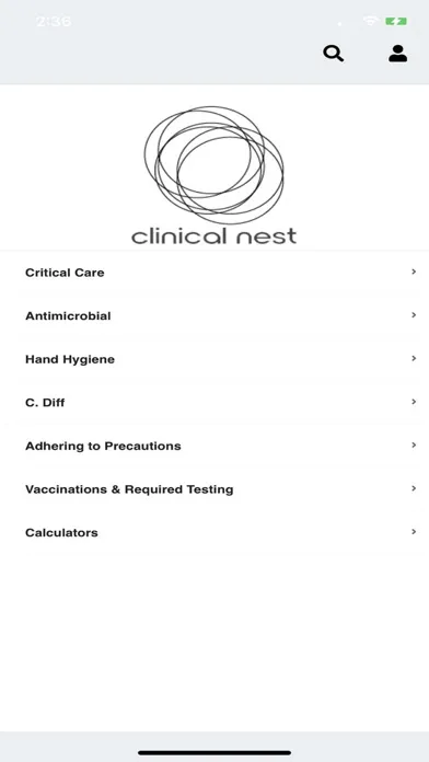 ภาพหน้าจอของ Clinical Nest