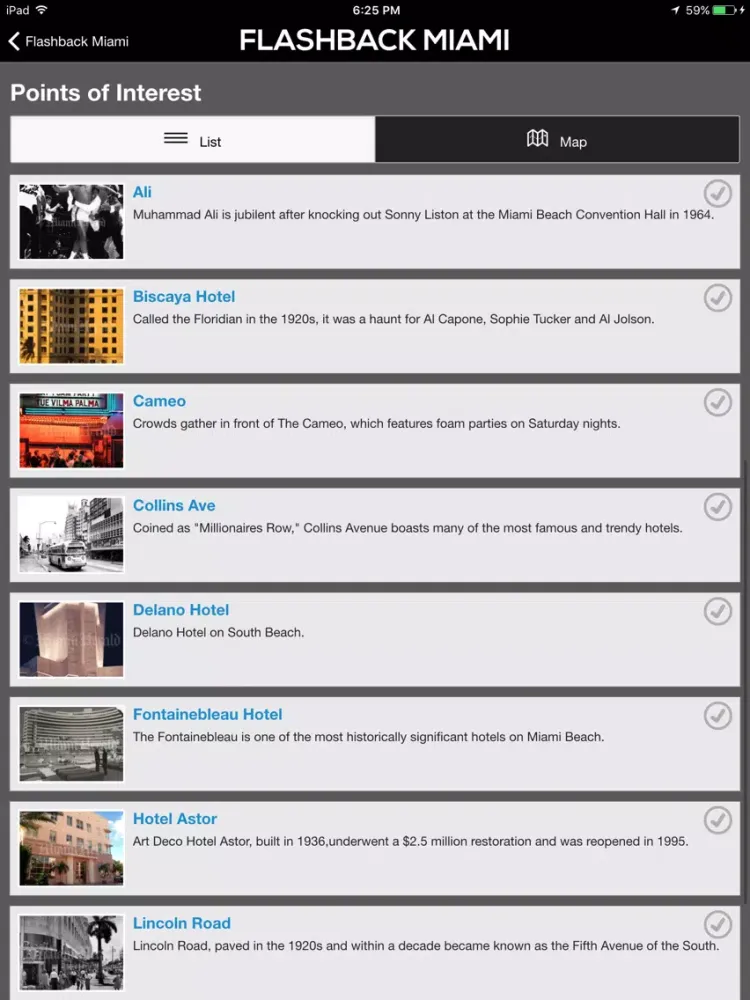 Ảnh chụp màn hình của Flashback Miami iPad 