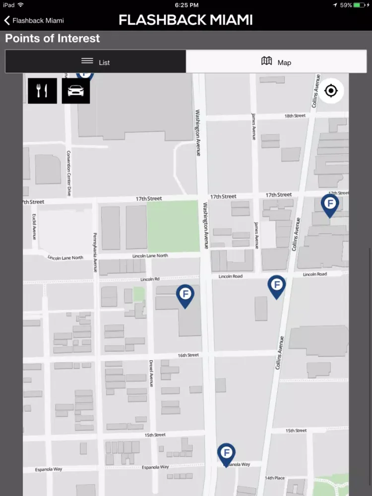 Ảnh chụp màn hình của Flashback Miami iPad 