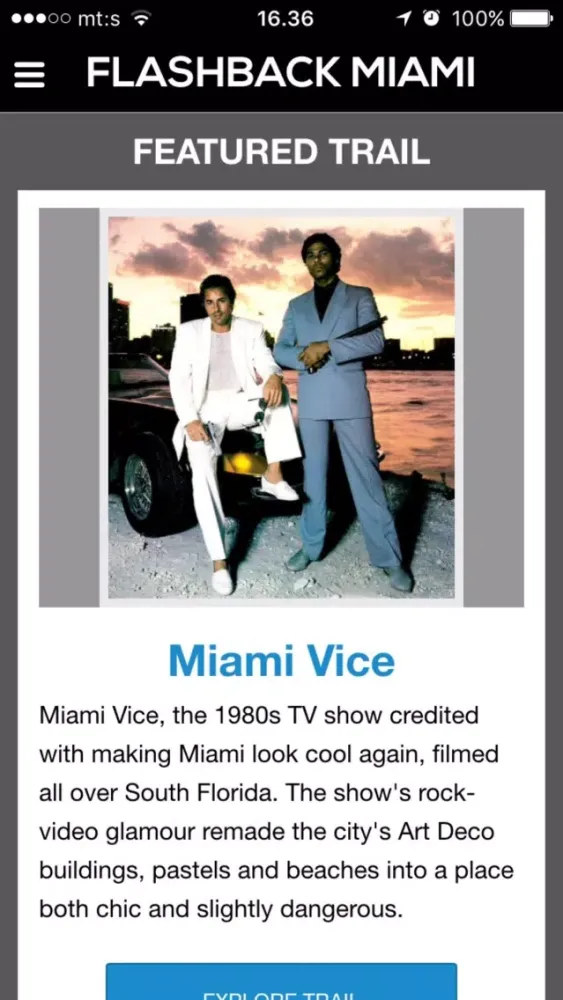 Ảnh chụp màn hình của Flashback Miami