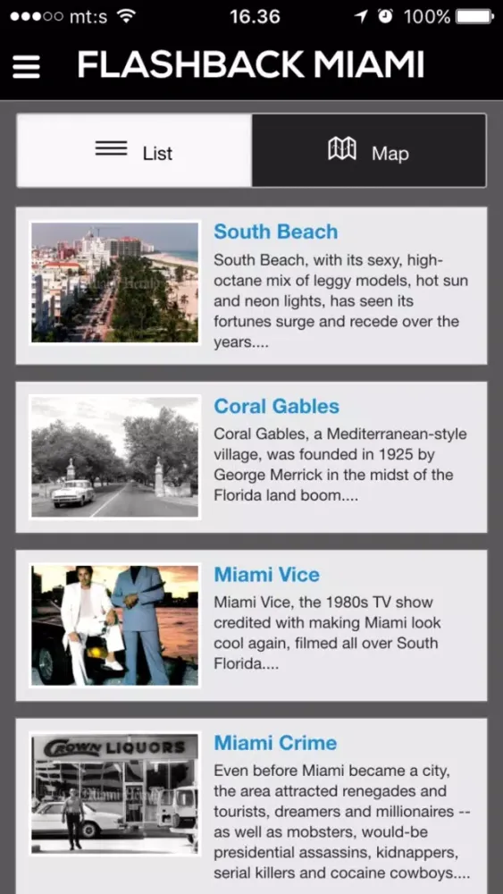 Ảnh chụp màn hình của Flashback Miami