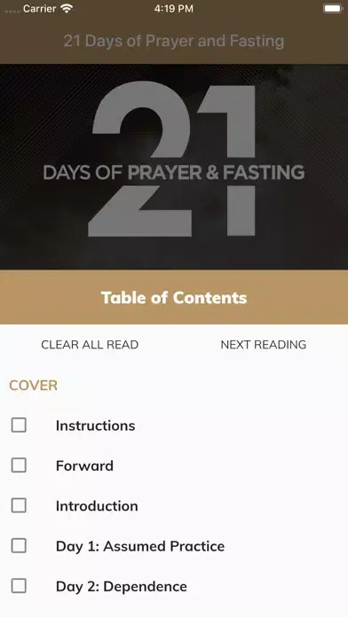 Tangkapan skrin 21 Days of Prayer and Fasting