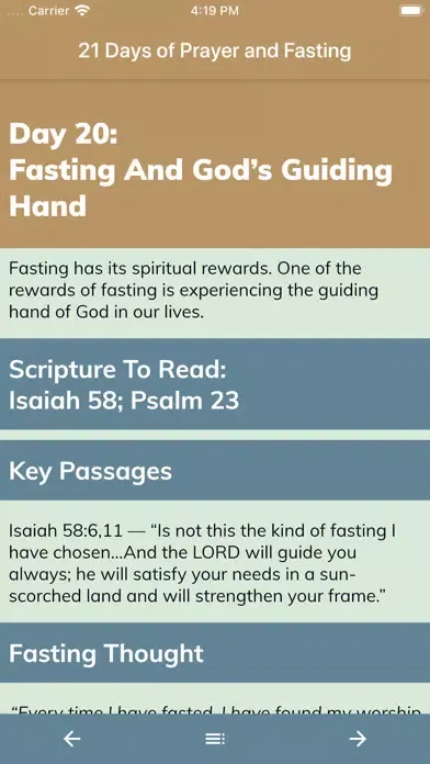 Tangkapan skrin 21 Days of Prayer and Fasting