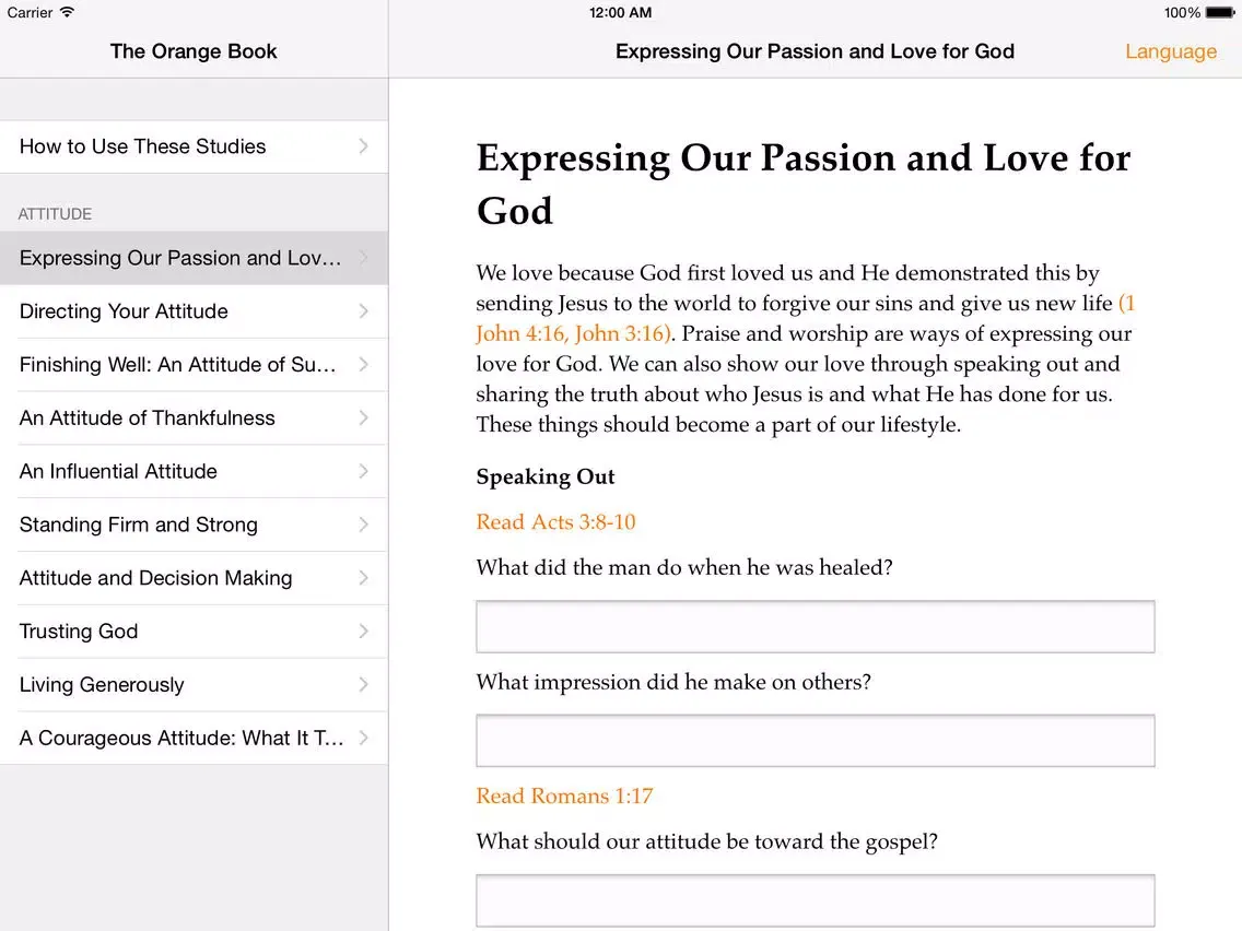 The Orange Book — A Winning Attitude iPad 應用截圖