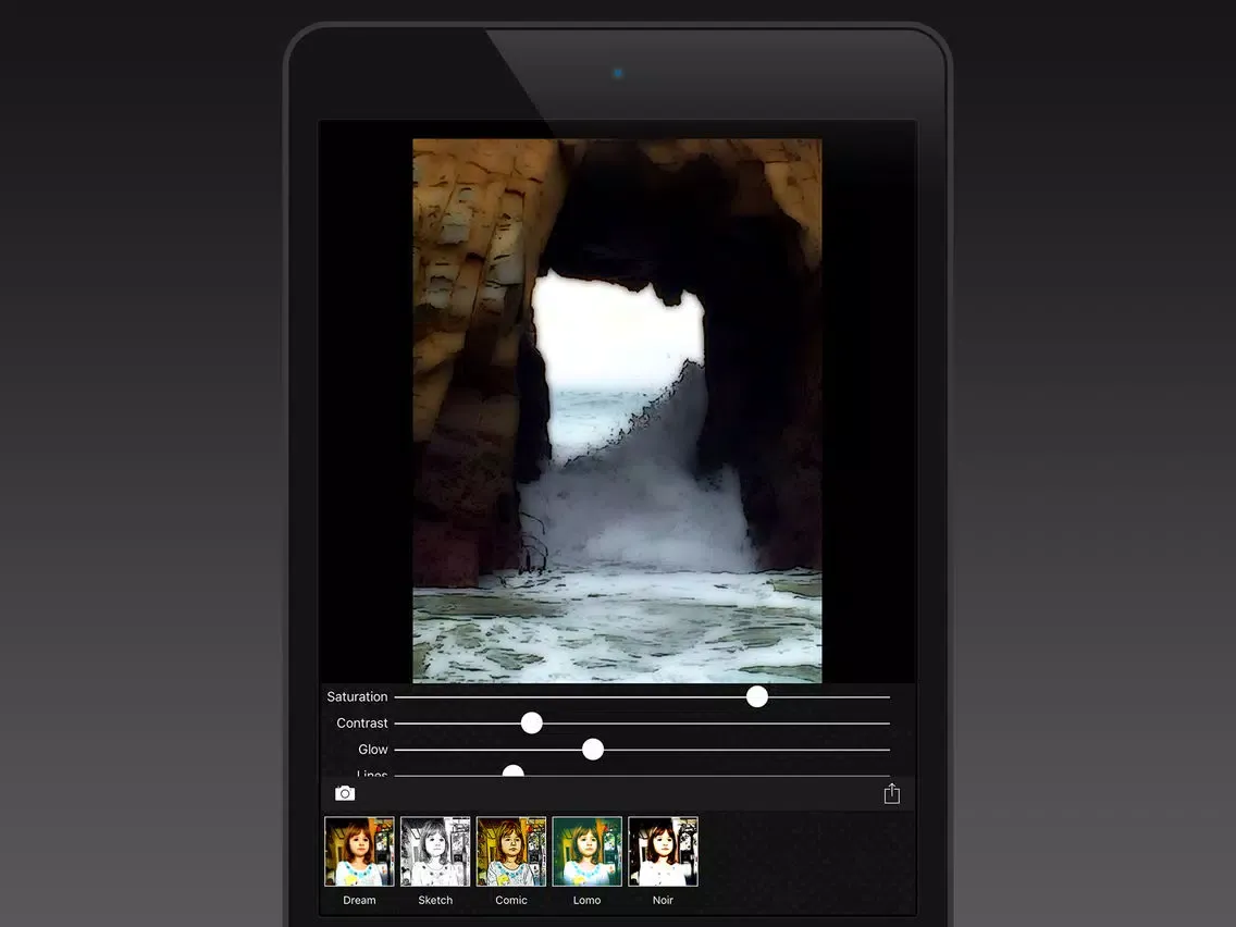 Ảnh chụp màn hình của Portrayal iPad 