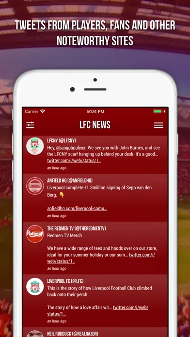 LFC News - Fan App Screenshots