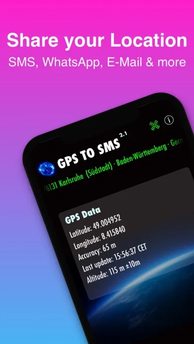 Tangkapan layar GPS to SMS 2 - Try it!