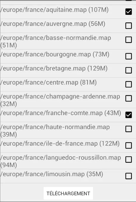 Captures d'écran de OSM Map