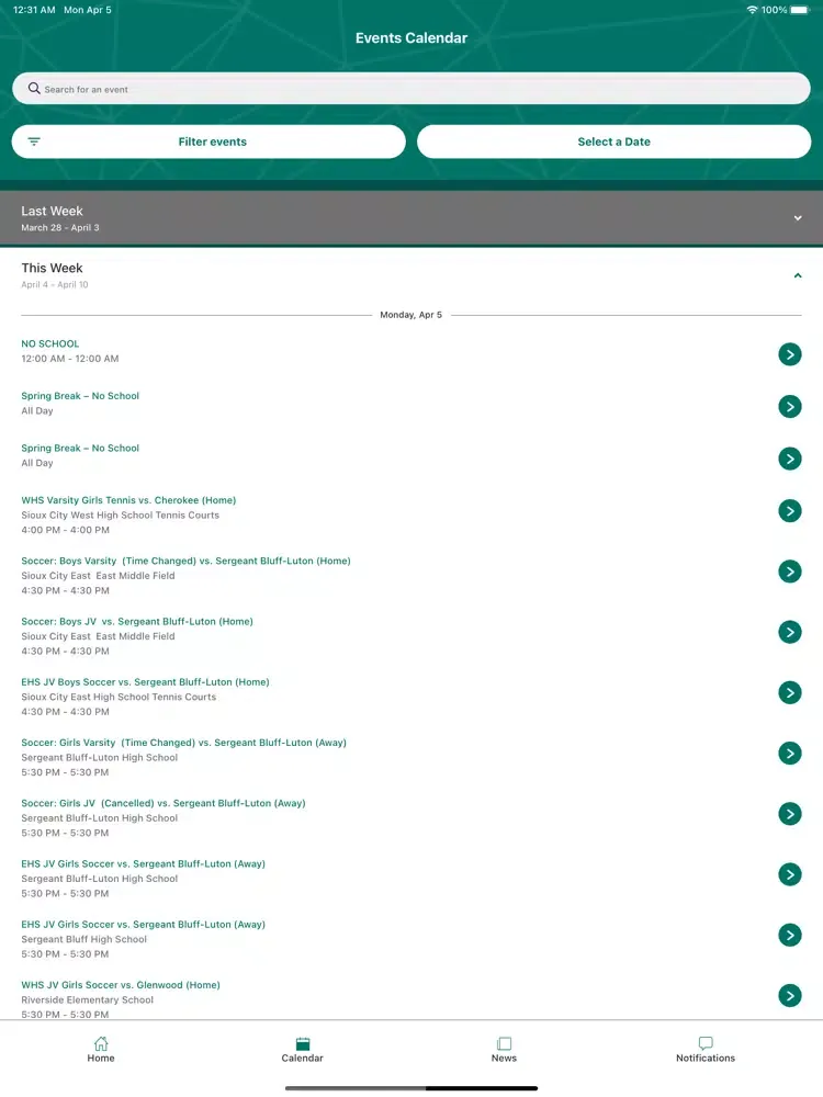 Sioux City Community Schools iPad  Screenshots