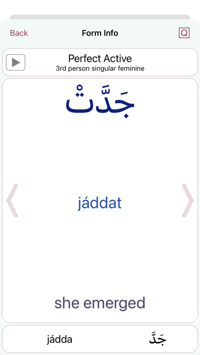 CAVE Arabic Verb Conjugator Ekran Görüntüleri