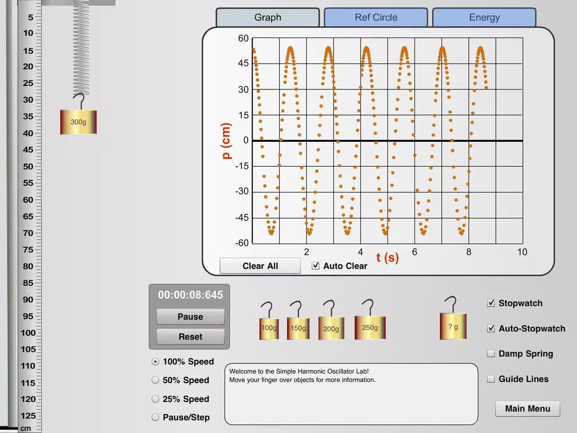 Capturas de pantalla de KET Virtual Physics Labs - Simple Harmonic Motion iPad 