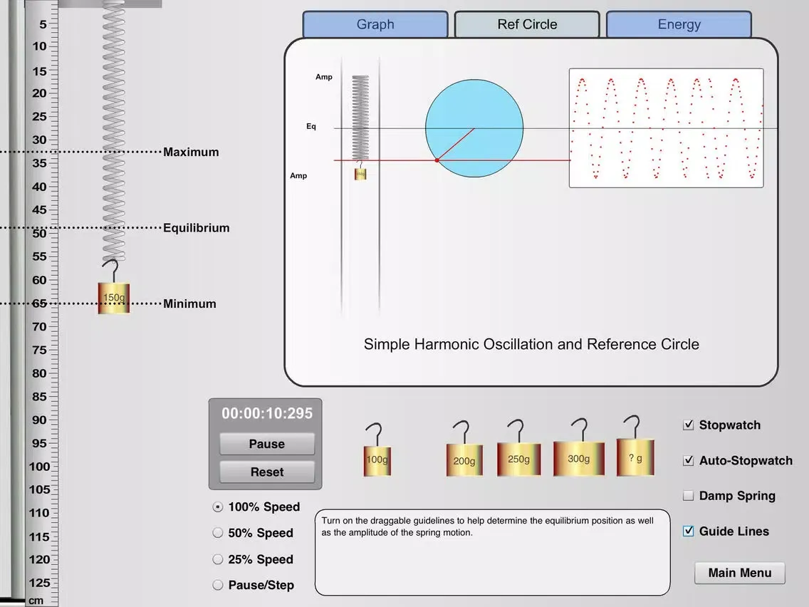 Capturas de pantalla de KET Virtual Physics Labs - Simple Harmonic Motion iPad 