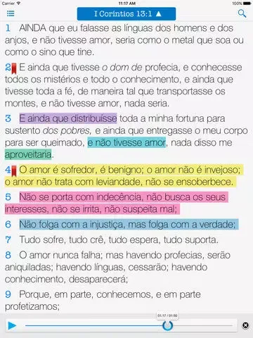 Captures d'écran de Holy Bible Audio in Portuguese iPad 