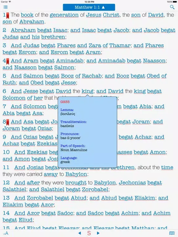 Bible Dictionaries & Strong's iPad  Screenshots