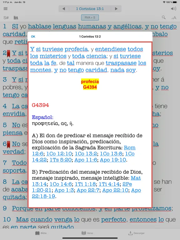 Captures d'écran de Biblia Reina Valera con Strong iPad 