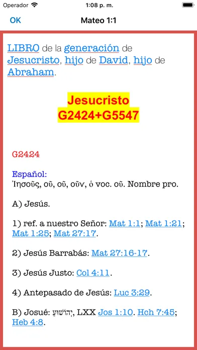Captures d'écran de Biblia Reina Valera con Strong