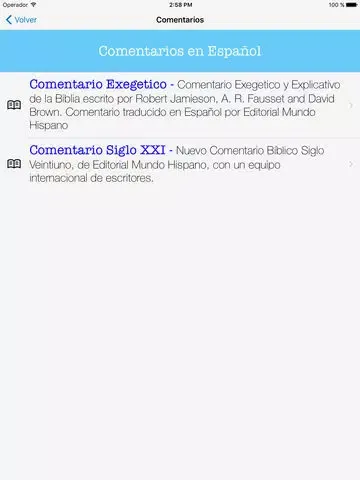 تصاویر Bible and Spanish Commentary iPad 
