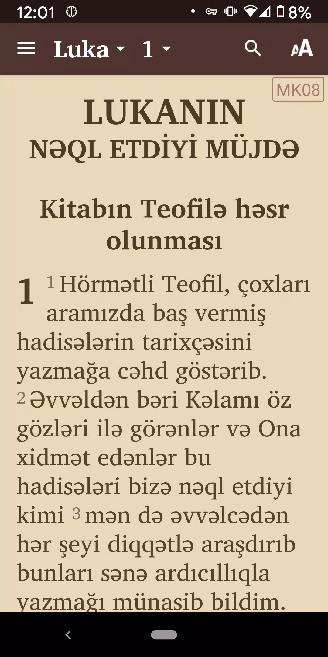 Bible App in Azerbaijani Screenshots