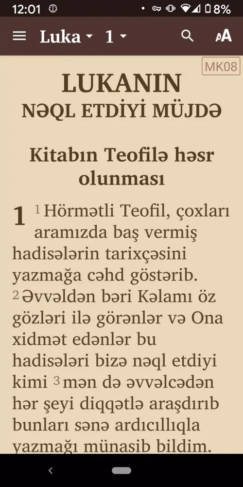 Bible App in Azerbaijani Screenshots