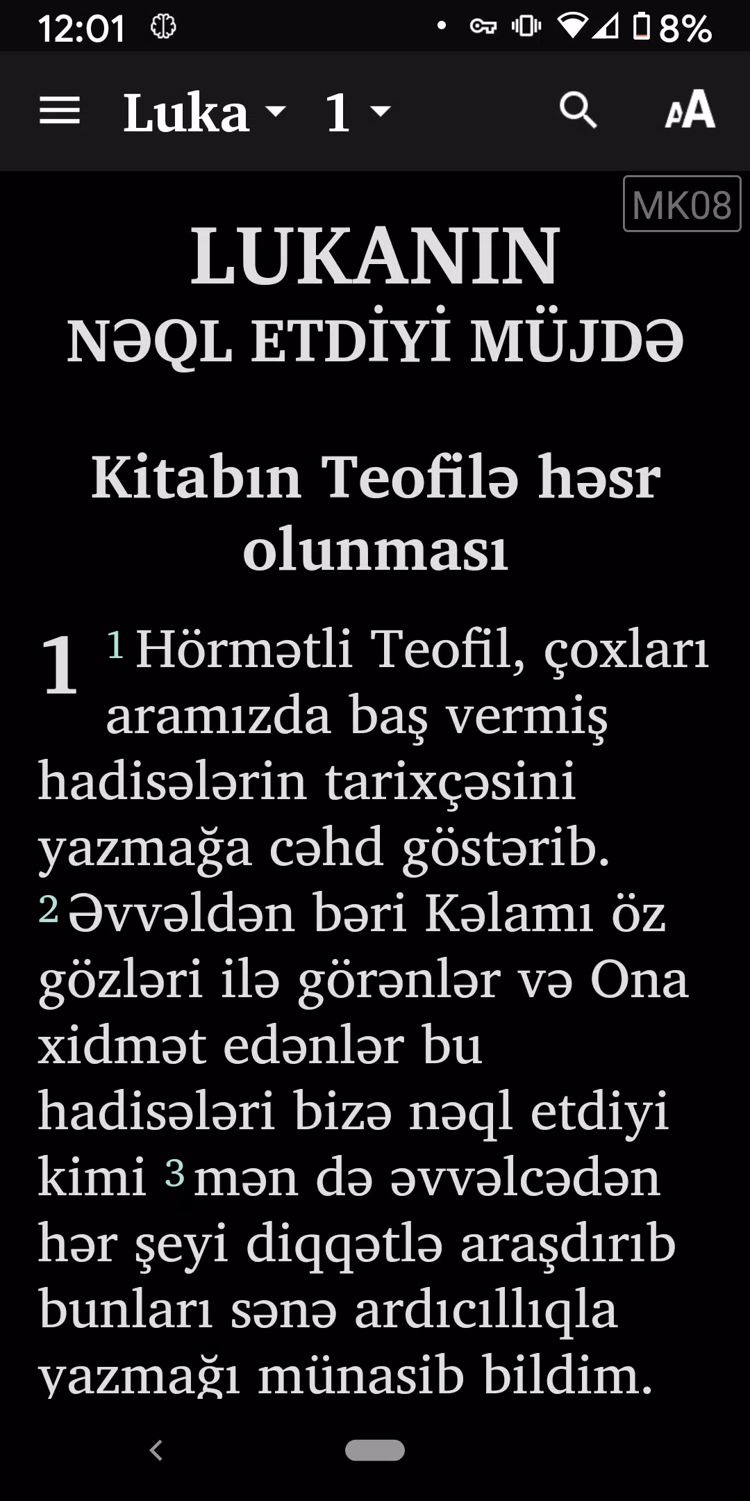 Bible App in Azerbaijani Screenshots